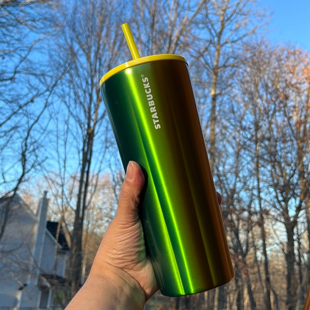 Starbucks Summer 2022 Lemon Lime Stainless Steel 24oz Venti Cold Cup Tumbler